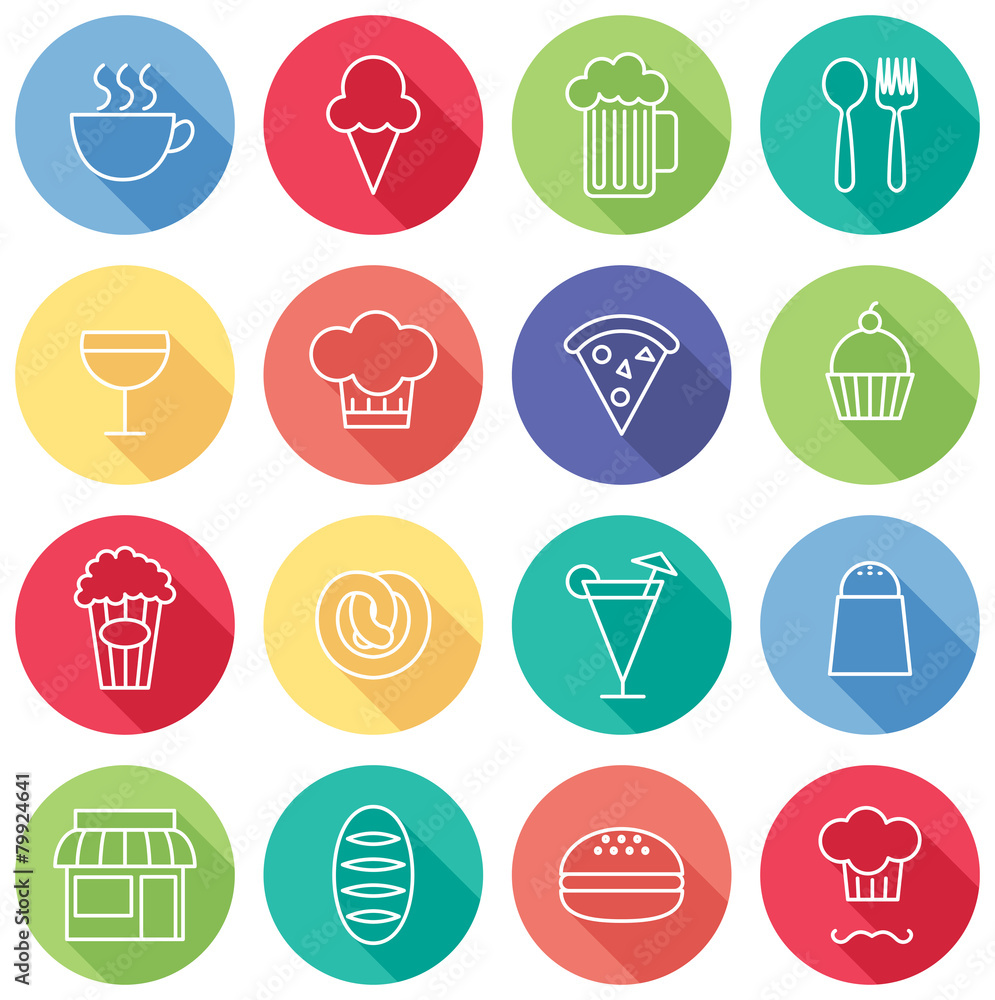 set of line icon related to restaurant set of line icon related to restaurant
