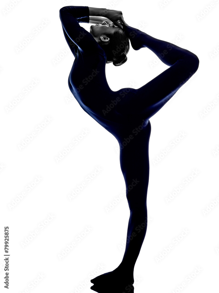 Dancer Pose Yoga Workout. Natarajasana Stock Vector - Illustration of  isolated, body: 219941303