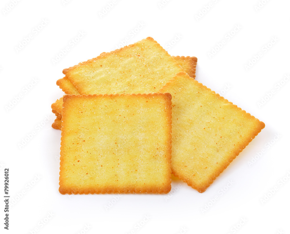 Cracker on white background Cracker on white background