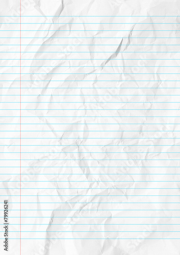 White folded lines paper with margin.