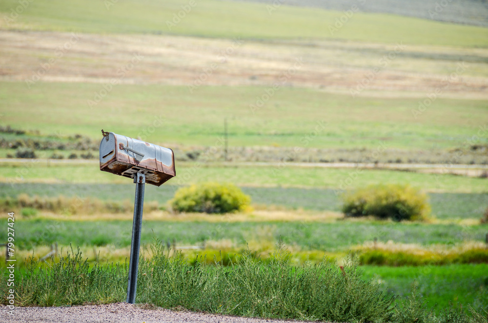Rusty Mailbox in Rural America Rusty Mailbox in Rural America