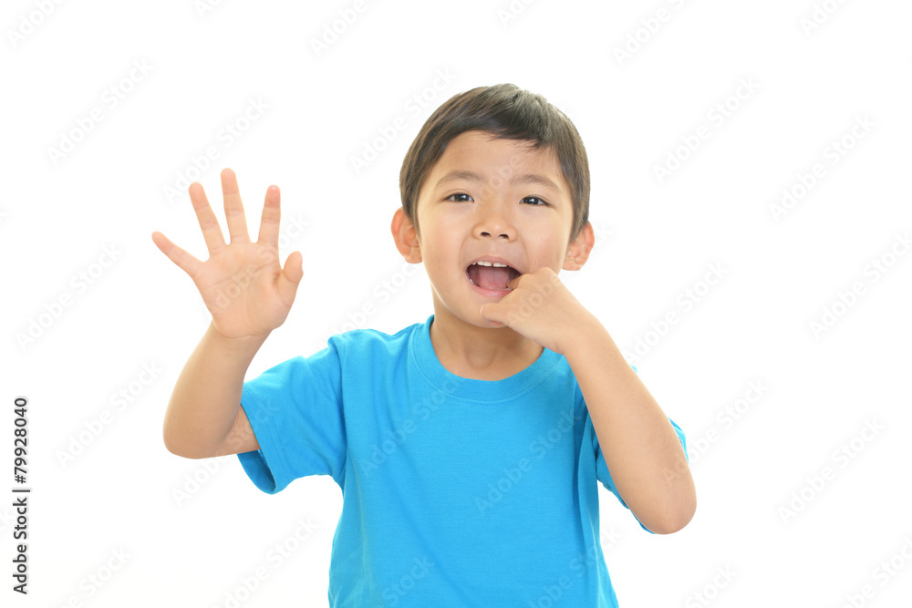 歯痛を訴える男の子 歯痛を訴える男の子