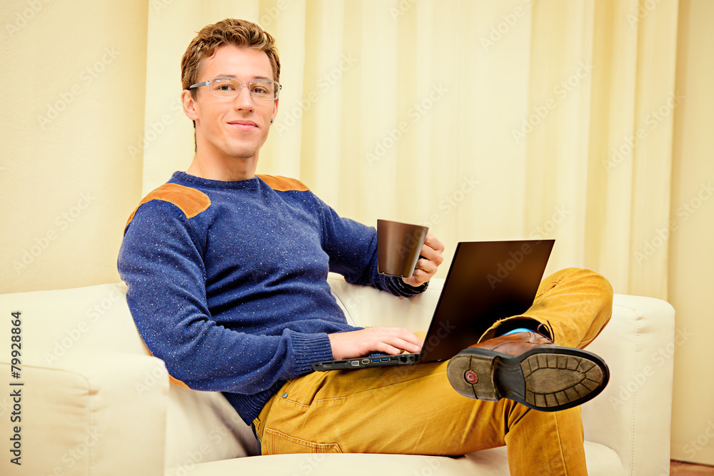 couch man Stock Photo Adobe Stock