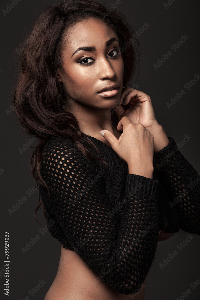 Fototapeta premium Young attractive African-American.