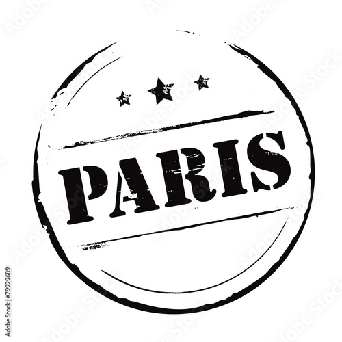 Black vector grunge stamp PARIS