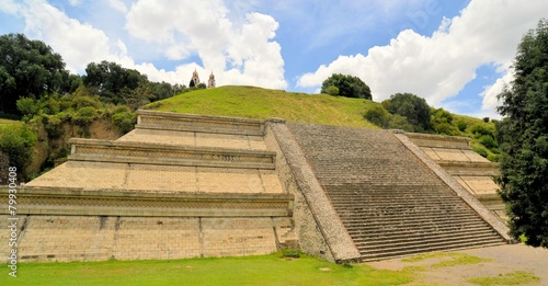 Great pyramid above Cholula with church