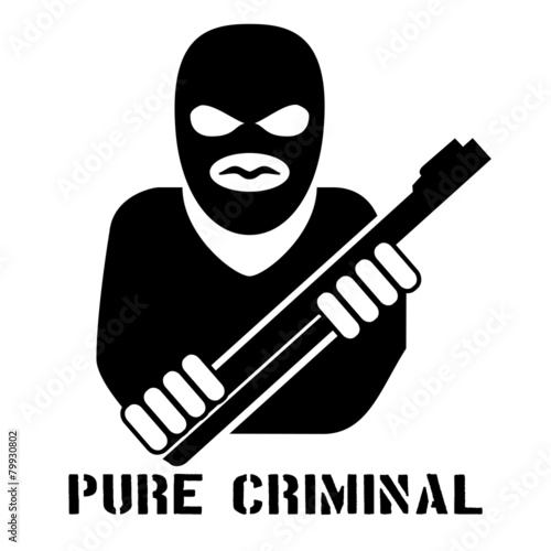 Criminal person logo