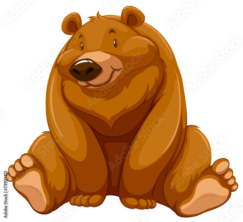 Fat brown bear