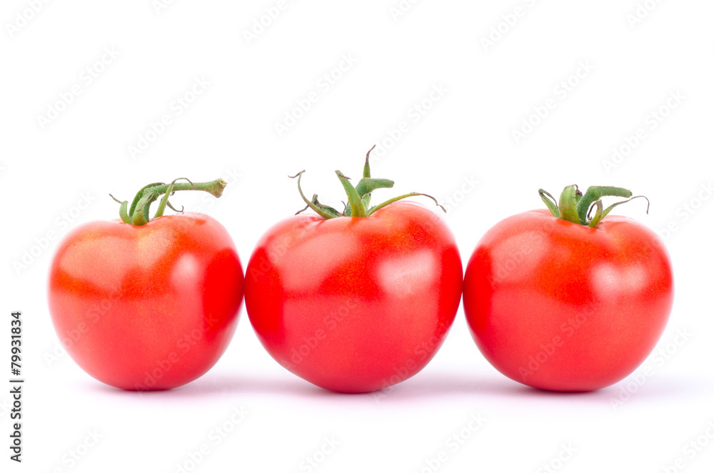 Fresh tomatoes on white background Fresh tomatoes on white background