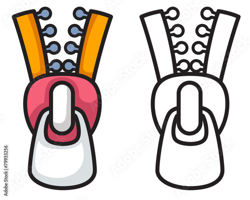 colorful and black and white zipper for coloring book