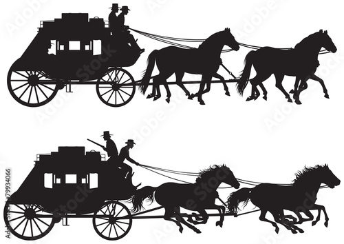 Stagecoach silhouettes photo