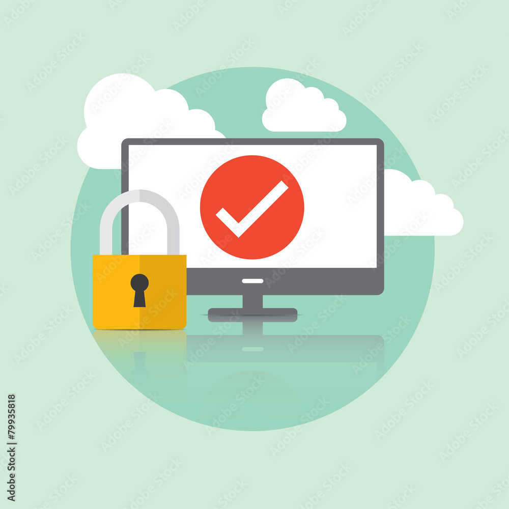 Security and Cloud Technology Concept. Security and Cloud Technology Concept.