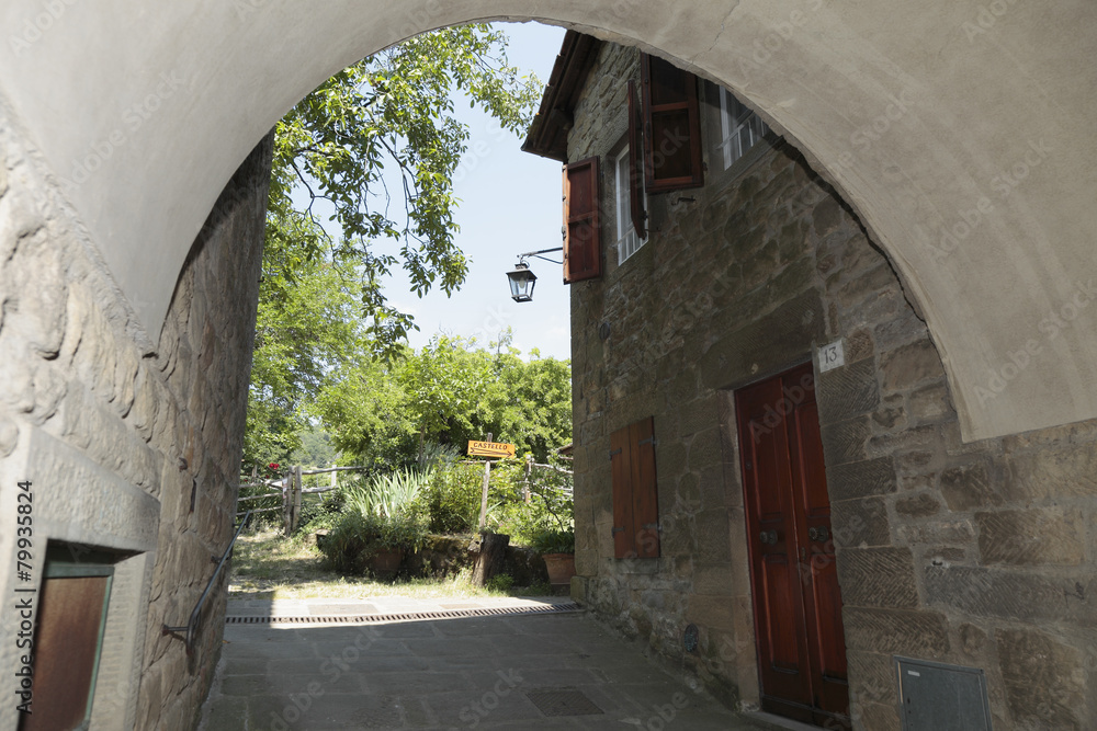 Obraz premium Arco d'ingresso al Castello di Porciano