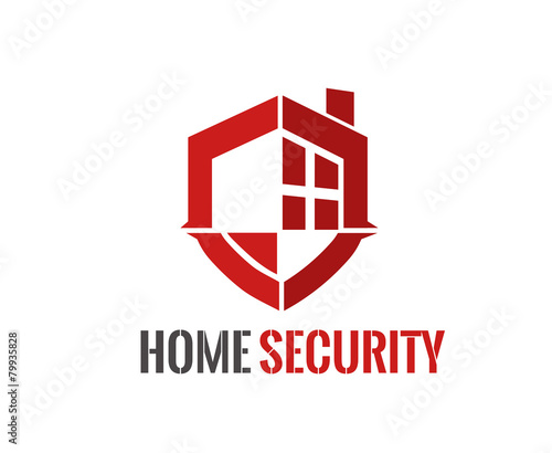 Home security Logo vector illustration