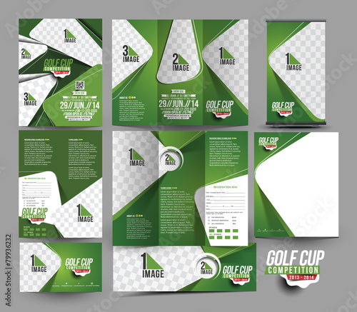 Golf Club Stationery Set Template