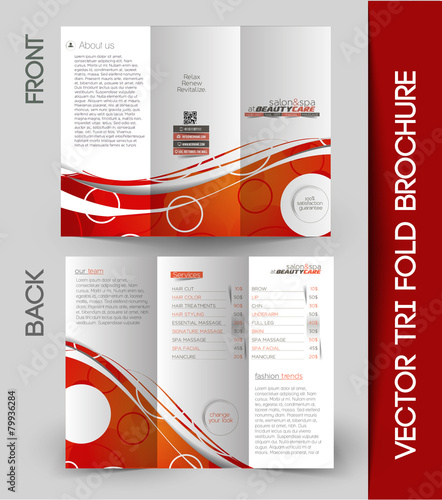 Beauty Care & Salon Tri-Fold Mock up & Brochure Design