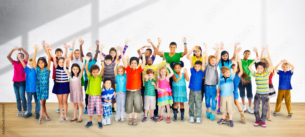 Obraz premium Children Kids Childhood Friendship Happiness Diversity Concept