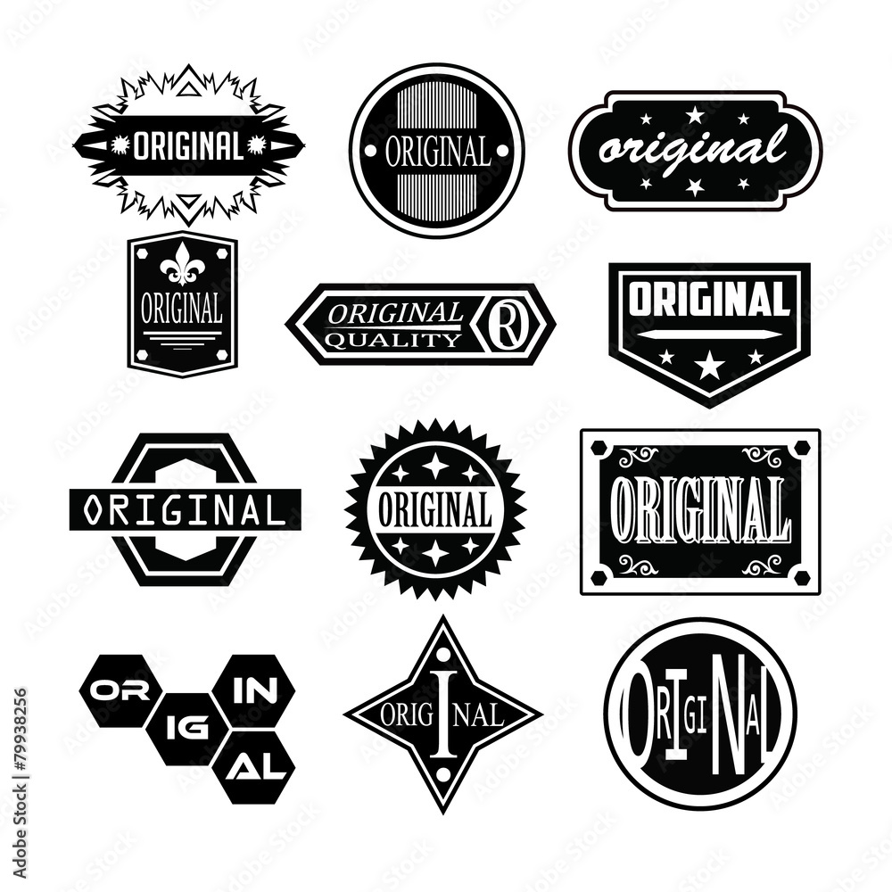 Set of Original badges, logos, and  labels