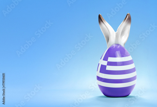 Colorful cute easter egg and the flag of Greece .(series)