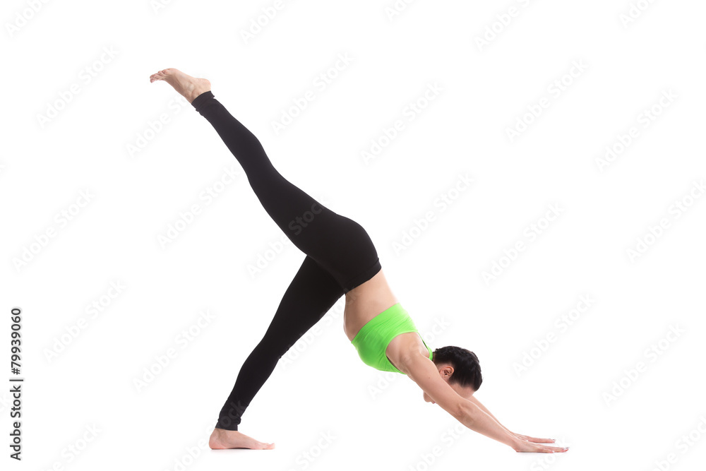 One-legged down dog yoga pose