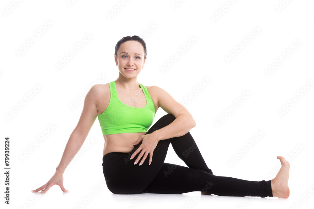 Half lord of the fishes yoga pose Half lord of the fishes yoga pose
