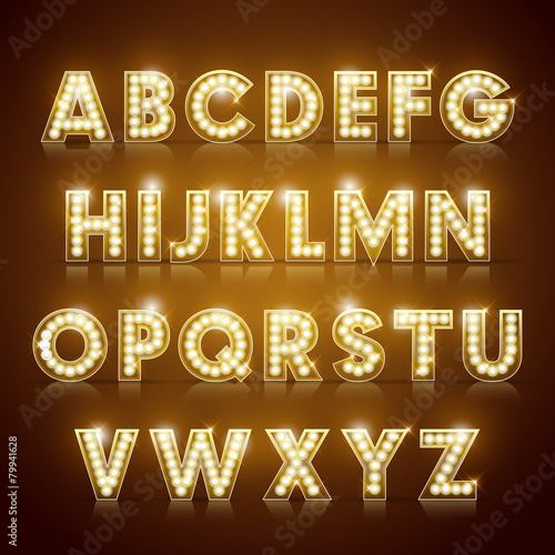 modern lighting alphabet set