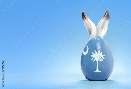 Colorful cute easter egg and the flag of South Carolina .(series