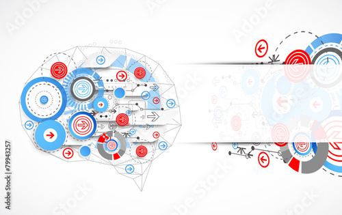 Abstract digital brain,technology concept.