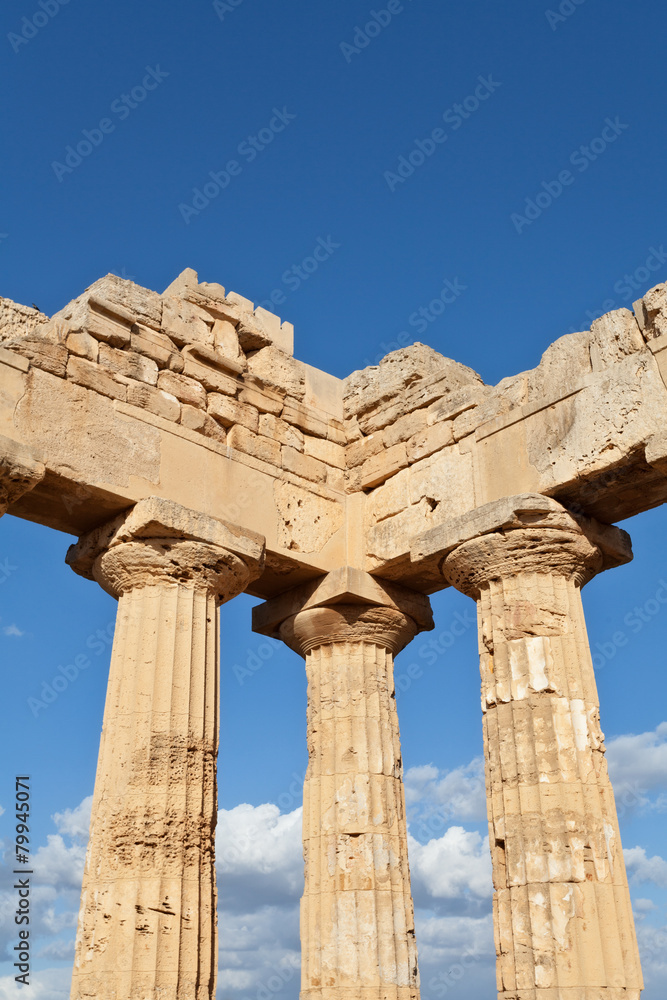 Ancient greek temple detail