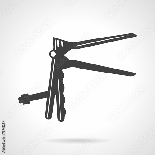 Gynecology speculum black vector icon