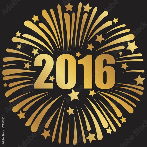 happy new year 2016 golden 2