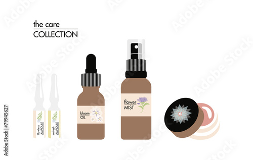 Beauty Facial Products. Vector design.
