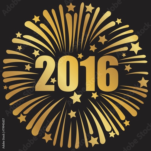 happy new year 2016 golden