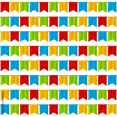 Seamless pattern with party flags