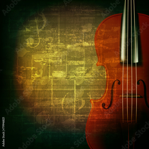 abstract grunge music background with violin