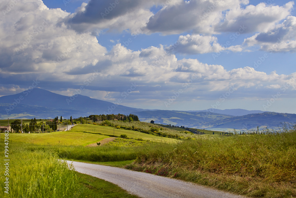Sunset Tuscany landscape Sunset Tuscany landscape