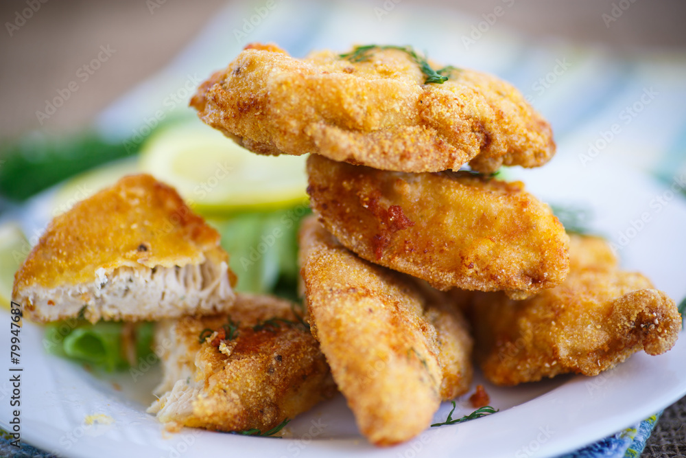 chicken fried in batter with dill chicken fried in batter with dill