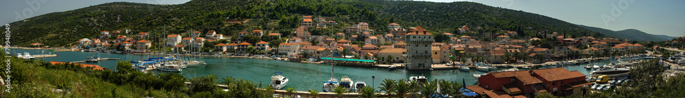 Marina town panorama, Croatia