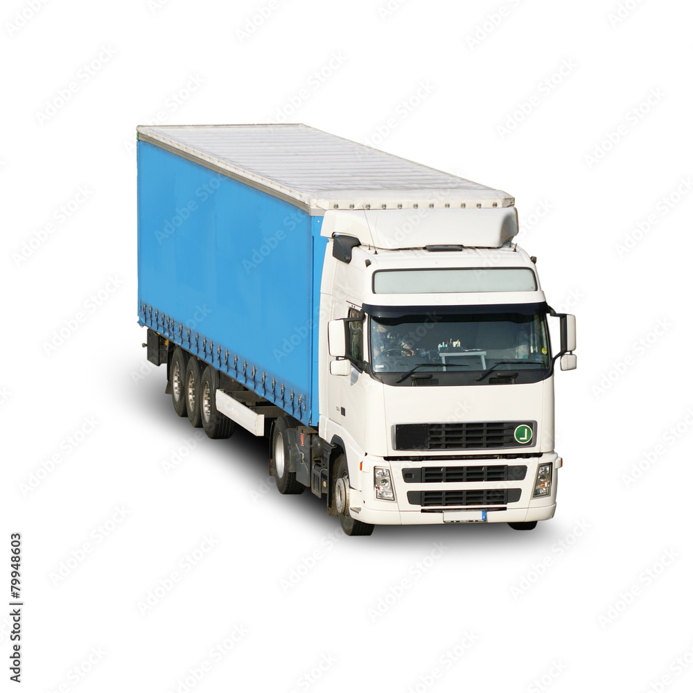 Lkw auf weissem Hintergrund Lkw auf weissem Hintergrund