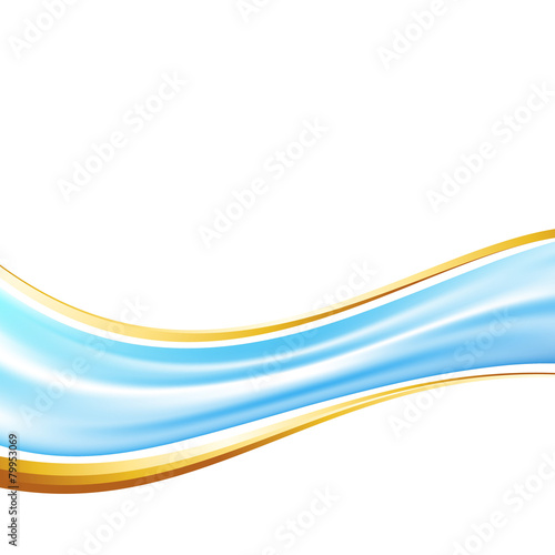 Abstract blue sky airy wave border background