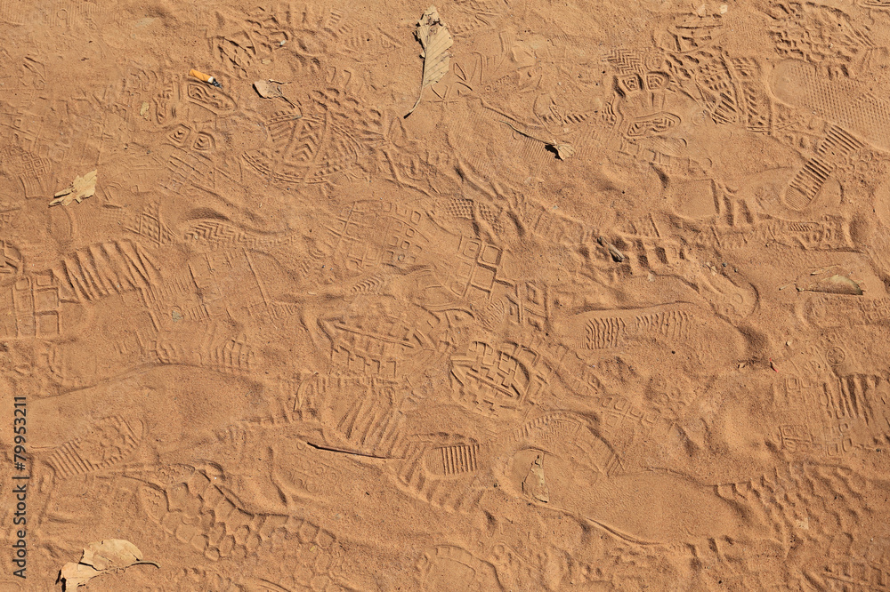 footprints in the sand footprints in the sand