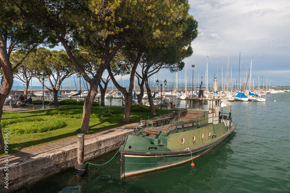 boats in the harbor, Lake Garda
