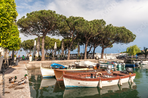 boats in the harbor, Lake Garda