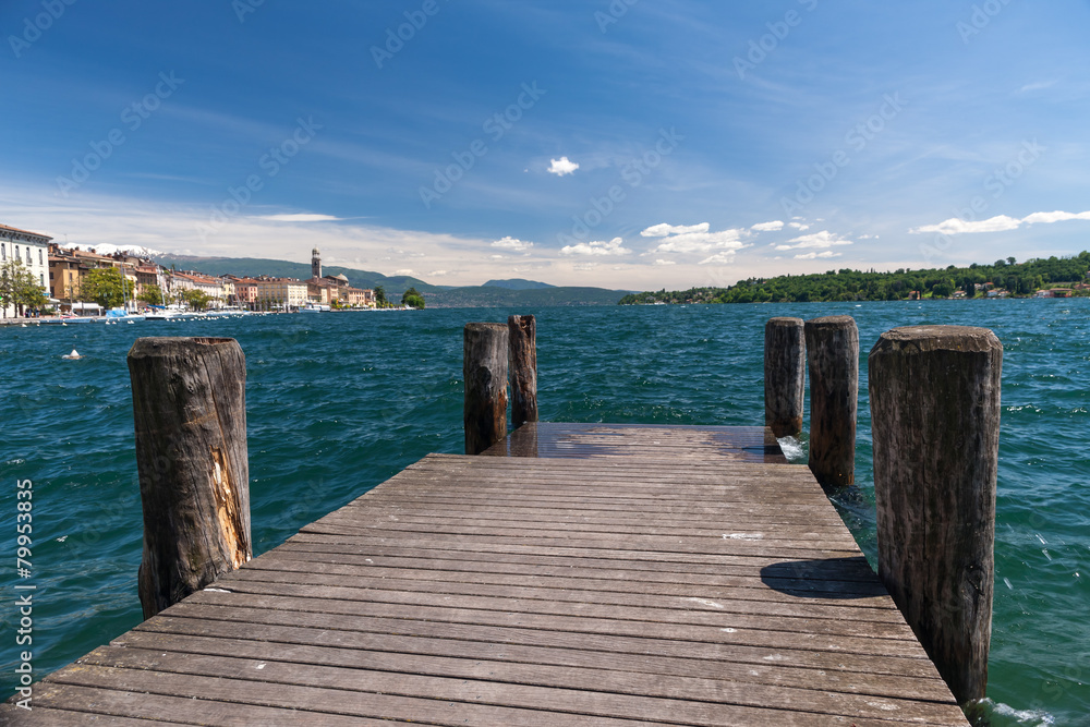 Fototapeta premium Riva del Garda view at the lake, Italy