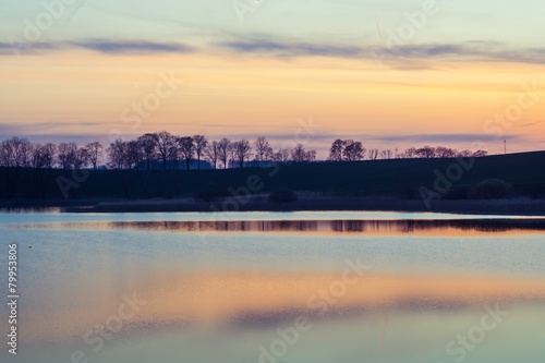 Sunset sky over lake © milosz_g