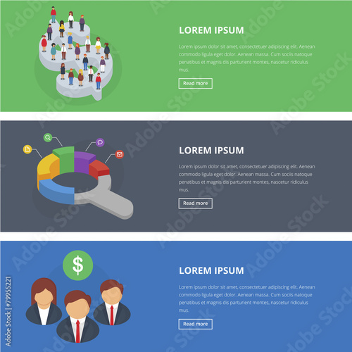 Business banners, vector illustration