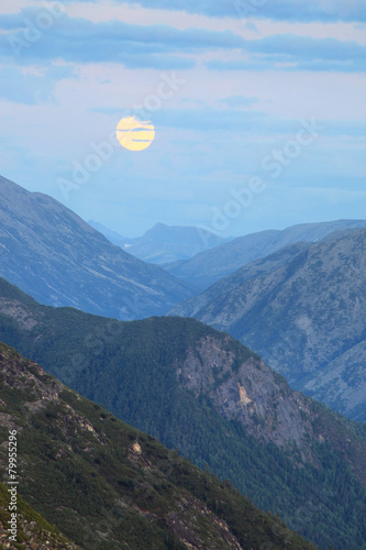 moonrise in the mountains