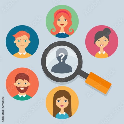 Human resources concepts, vector illustration