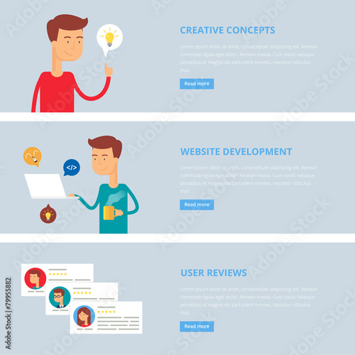 Banners for web: creative concepts, website development, user re