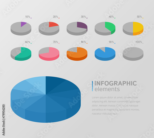 Infographic elements - circle diagrams